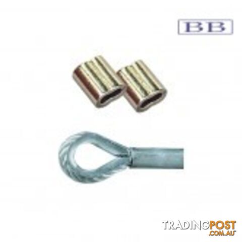 Nickle Plated Copper Swage 3/32" (2.5mm)