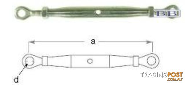 Turnbuckle Eye - Eye M10