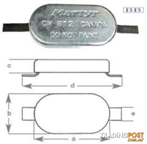 Oval Anode with Strap 8.5kg