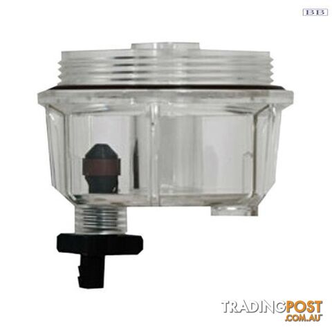Racor fuel filter replacement water trap, Clear MINI bowl ONLY 99105-20006-BWL