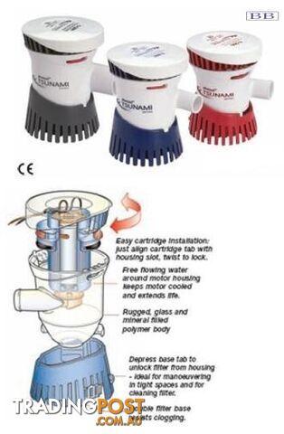 Tsunami bilge pump T500 T800 T1200 12V