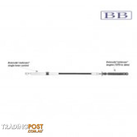 3.96m (13\') CC205 79 and later OMC Control Cable