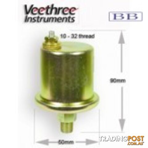 Oil Pressure Sender, Single Station, 80 psi