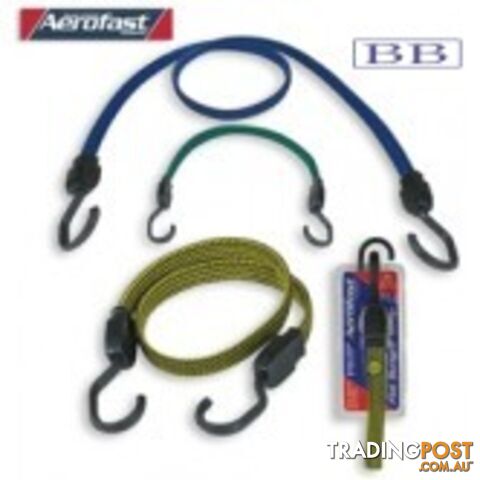 Flat Bungee Strap Green 300mm