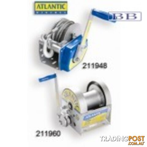 Atlantic Brake Winch 10:1 with 7.5m x 6mm Cable