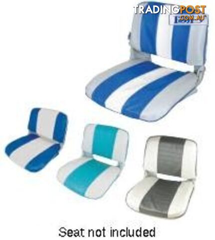 Boat Standard Skipper Cushion, Blue & White