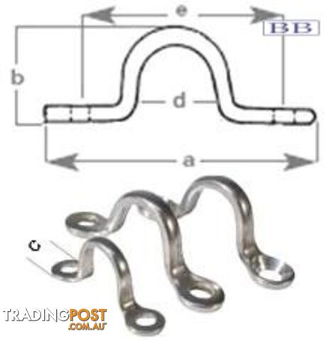 Saddle - 5mm c/s screws
