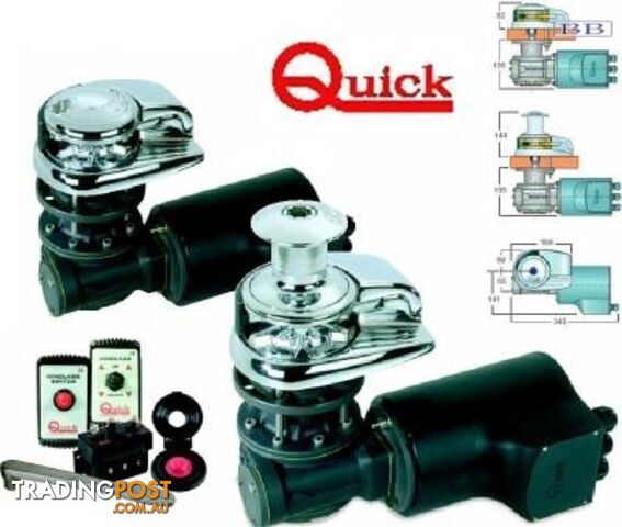 QUICK anchor Winches Vertical Anchor Winch - Aster 700 (25-50mm deck)