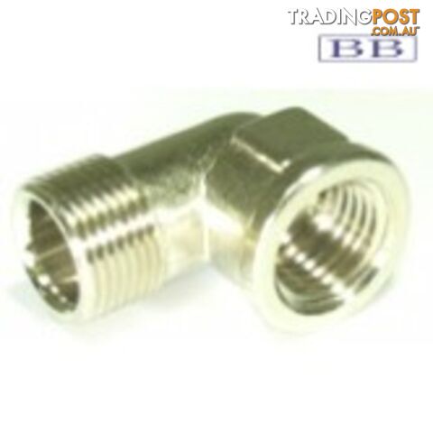 Chromed elbow fitting 1/4\NPT female - 3/8\"" tube"""""""""""""""