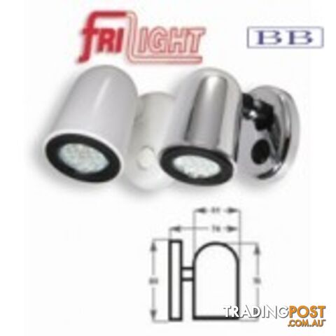 Tube LED Bunk Light Chrome