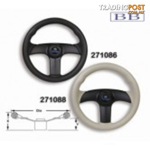 Boat steering wheel Viper Wheel Black
