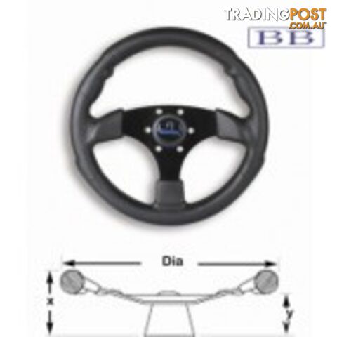 Boat steering wheel Fantasy Millennium Wheel Black