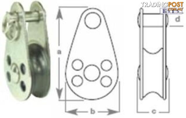 Single Block 6mm Rivetted