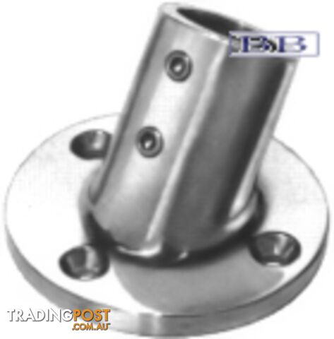 Stainless Steel Rail fittings 60 deg Round base