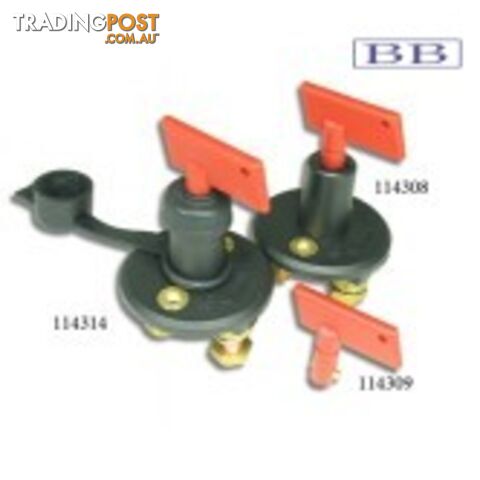 Key Type Battery Switch - With Boot
