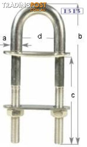 'U' Bolt Stepped 140mm