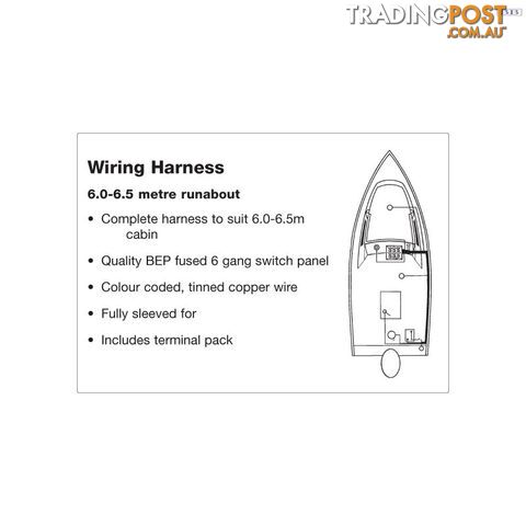 6-6.5 Metre Cabin Cruiser Wiring Harness