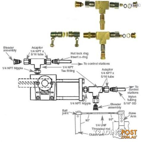 Hynautic Shift Slave Fitting Kit hydralic Seastar