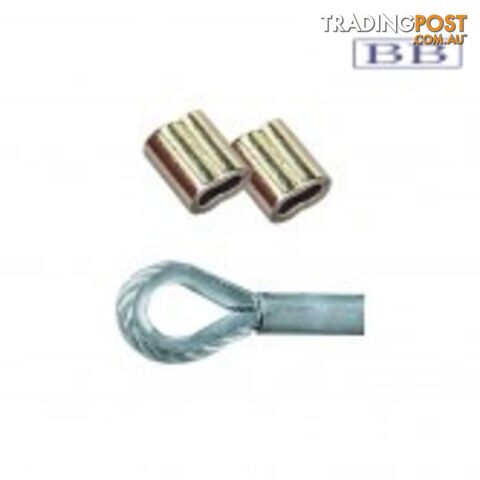 Nickle Plated Copper Swage 5/32" (4mm)