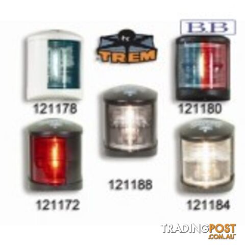 Steaming Nav Lights Black/White 12v to 12m