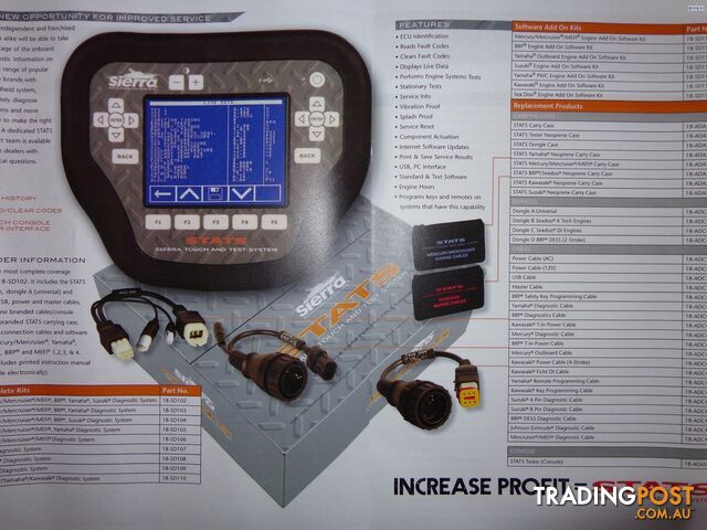 STATS Sierra Touch and Test System Engine Diagnosis Accessories/Software