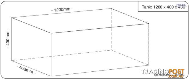 Water tanks 1200mm LONG x 400mm MID x 400mm SHORT 180 litre
