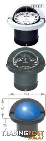 Marine Navigator Flush Mount PowerDamp Black 115mm