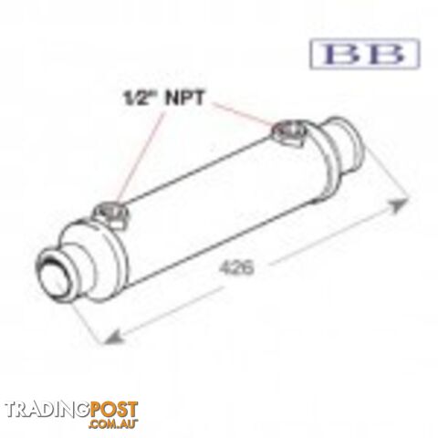 Oil cooler - 63 mm Waterway