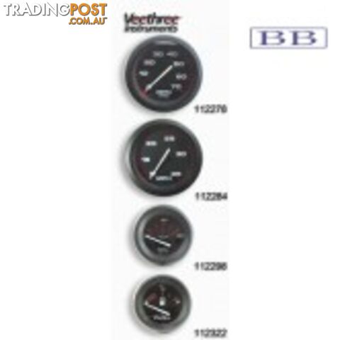 Marine gauges Tachometers Black Amega Tacho 7000 RPM In & Outboard