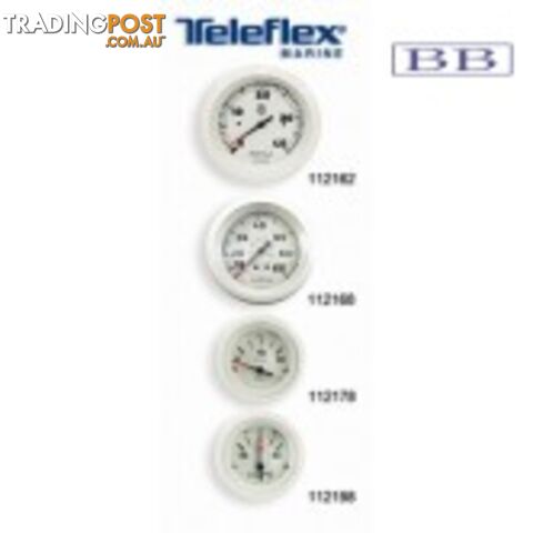 White Domed Trim Gauge EvinrudeŒ¬/JohnsonŒ¬