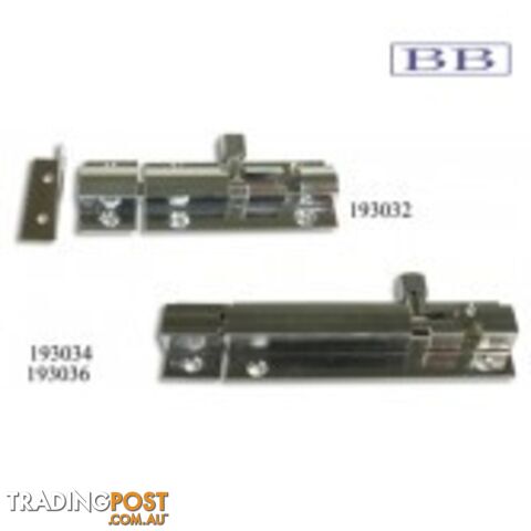 Chrome Brass Barrel Bolt 92mm