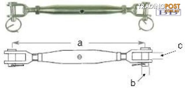 Turnbuckle Fork - Fork M8