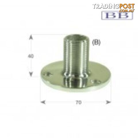 Stainless Steel Short Post Mount Aerial Base