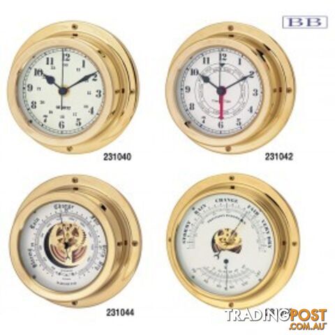 Marine Clocks, Tide Clocks and Barometers - Enclosed 150mm 180mm