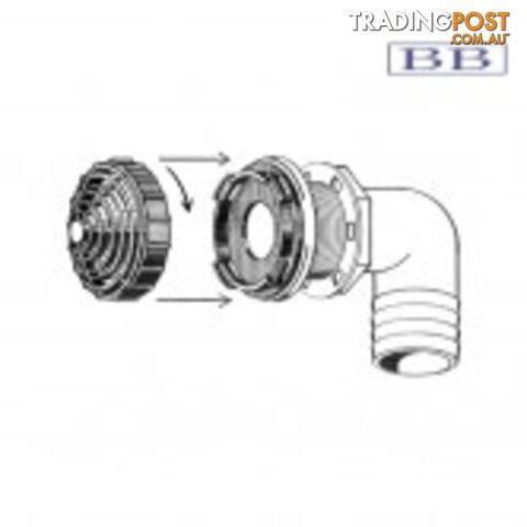 Overflow Fitting - 90ŒÁ Elbow Outlet