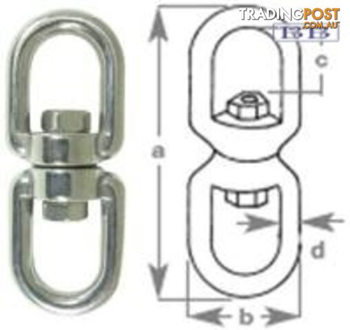 Eye & Eye Swivel 6mm