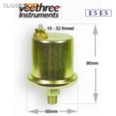 Oil Pressure Sender, Single Station, 100 psi