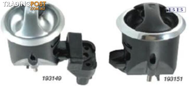 Novibra Door Catches - Black/Chrome