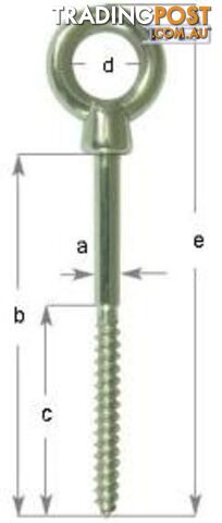 Eye Head Lag Screw - 8mm