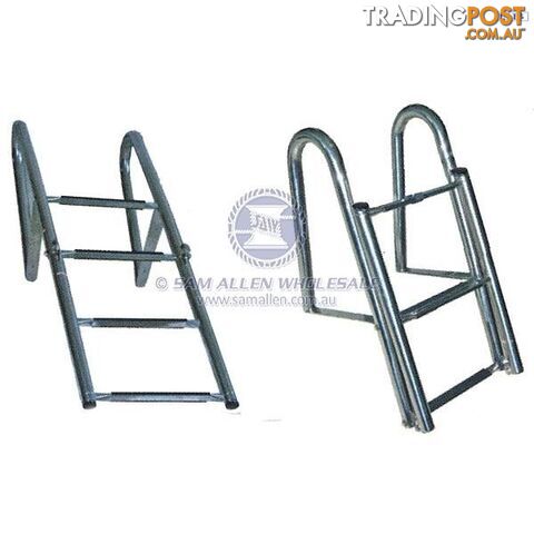 Ladder Telescopic Boarding Ladder with rail - Stainless Steel