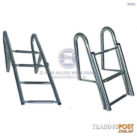 Ladder Telescopic Boarding Ladder with rail - Stainless Steel