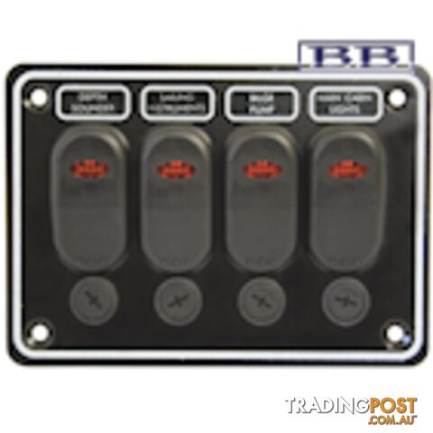 Marine Switch Panel Splashproof with LED in 3-4-6 switch