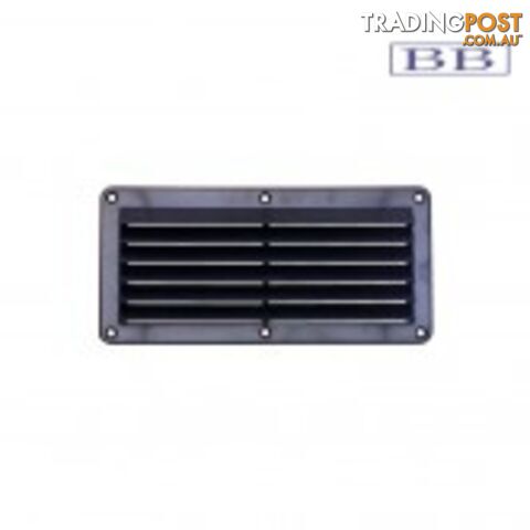 Rectangular Louvre Vent Black