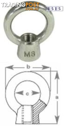 S/S Eye Nut M10