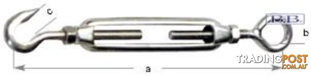 Turnbuckle Hook&Eye M12