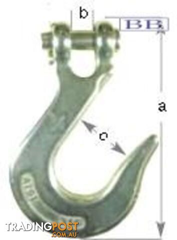 S/S Clevis Slip Hook - 8mm