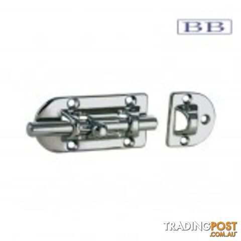 Barrel Bolt - Chromed Brass 90mm