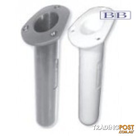 Oval Flush Mount Rod Holder Black