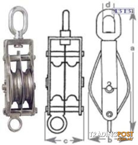 Double Trawl Block 16mm