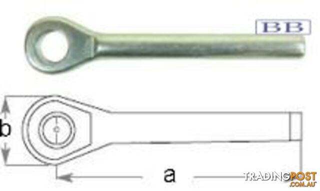 Swage Eye Terminal to suit 4.0mm (5/32") wire